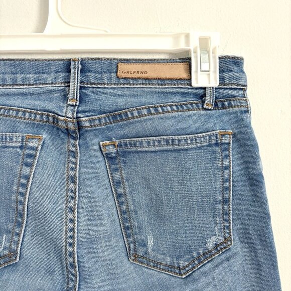 GRLFRND Tatum Bootcut Raw Hem Jeans in Highway Star Blue Women’s Size 24 - Picture 6 of 8